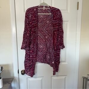 NOBO Women's Red Patterned Cardigan​
